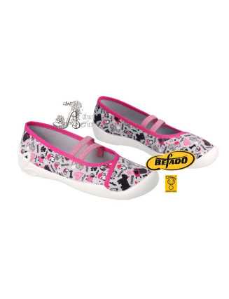 BEFADO, veľkosť 31-36 - kráčajme so psíkmi - dievčenské prezuvky