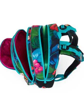 TOPGAL🌿🎒🦜ELLY24004 - školský batoh🌿🎒🦜zvuky poznania - ara papagáj v očarujúcej džungli vedomostí