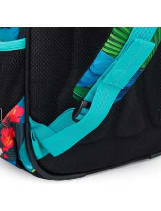 TOPGAL🌿🎒🦜ELLY24004 - školský batoh🌿🎒🦜zvuky poznania - ara papagáj v očarujúcej džungli vedomostí