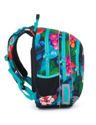 TOPGAL🌿🎒🦜ELLY24004 - školský batoh🌿🎒🦜zvuky poznania - ara papagáj v očarujúcej džungli vedomostí