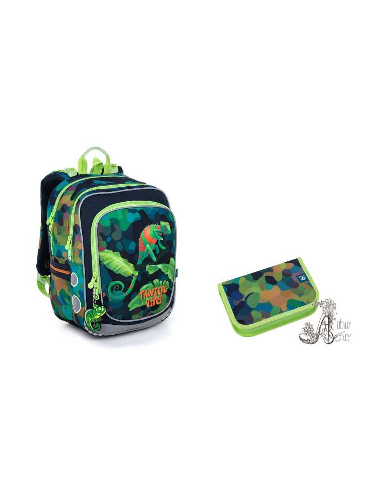 TOPGAL 🎨🦎 SmallSet - ENDY 22055 🎨🦎 chameloónova múdrosť - školský set pre chlapcov s farebným chameleónom v srdci učenia