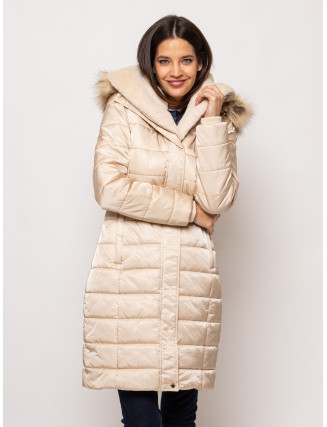HeavyTools - dámska zimná bunda - štýlová so šálovým golierom - elegancia a pohodlie v jednom kúsku