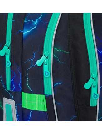 TOPGAL📚⚡MIRA 24019📚⚡školský batoh - školská búrka energie - chlapčenská taška s bleskom štýlu