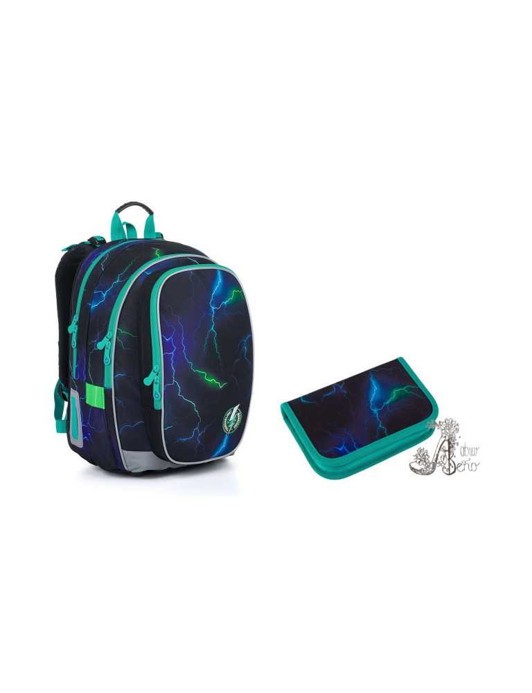 TOPGAL⚡️🚀SmallSet - MIRA 24019⚡️🚀búrkové blesky na tvojich pleciach - školský set pre chlapcov