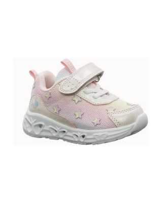 Záblesky nebeskej krásy - svietiace dievčenské tenisky z jemne ružovej dúhy