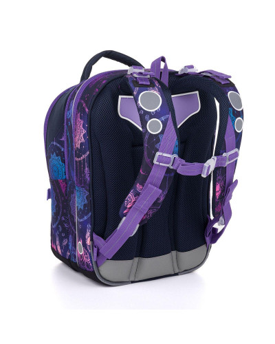 TOPGAL - COCO 25006 - fialový školský batoh pre dievčatá - lapač snov s príveskom hviezdičky