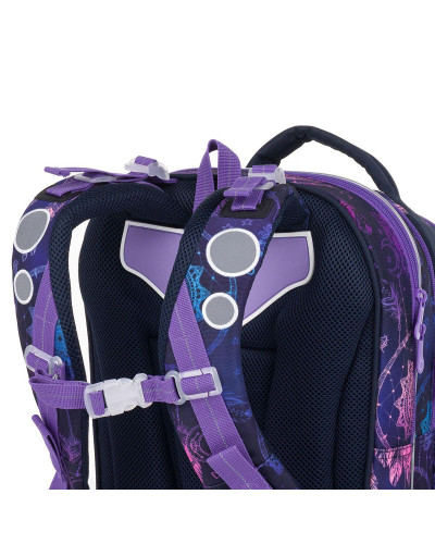 TOPGAL - COCO 25006 - fialový školský batoh pre dievčatá - lapač snov s príveskom hviezdičky