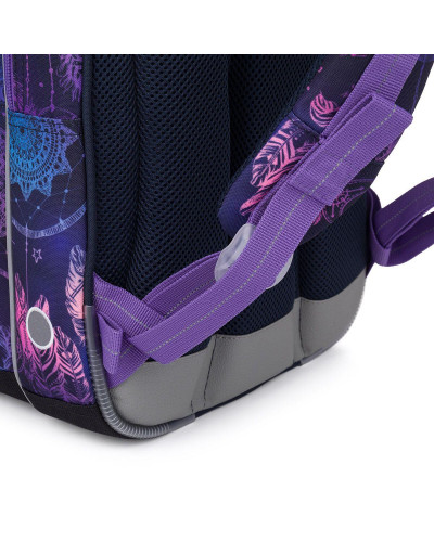 TOPGAL - COCO 25006 - fialový školský batoh pre dievčatá - lapač snov s príveskom hviezdičky