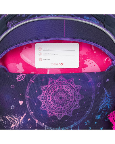 TOPGAL - COCO 25006 - fialový školský batoh pre dievčatá - lapač snov s príveskom hviezdičky