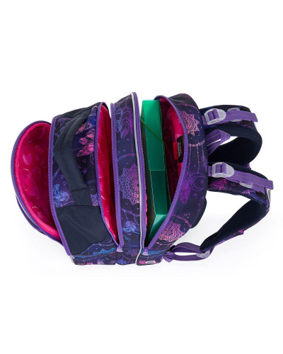 TOPGAL - COCO 25006 - fialový školský batoh pre dievčatá - lapač snov s príveskom hviezdičky