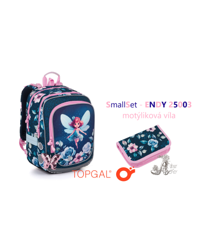 TOPGAL - SmallSet 🧚‍♀️ENDY 25003🧚‍♀️set pre malé víly s motýlikovou vílou a kvietkami, ktoré rozprávkovo rozžiaria školské dni