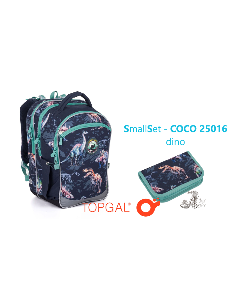 TOPGAL - SmallSet - 🦕COCO 25016🦕výprava do dávnych čias - chlapčenský školský set s dinosaurami pre malých objaviteľov