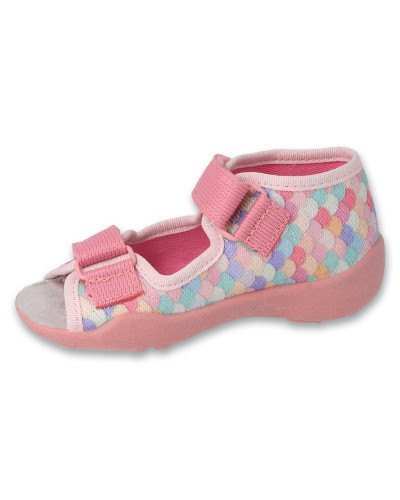 BEFADO - veľ.18-26 - dievčenské prezuvky – farebný tanec šupiniek na nohách vašich malých princezien🌸✨