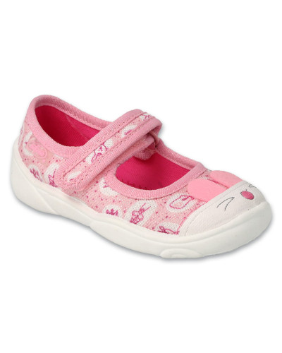 BEFADO -🌼dievčenské prezuvky ako rozprávkový sen – ligotavá ružová s hravými zvieratkami🌈🐰🌻