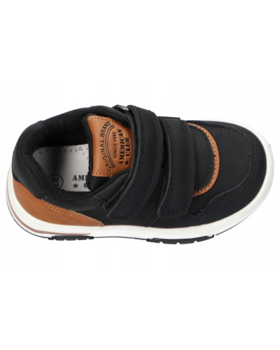 AmericanClub - chlapčenské tenisky – čierna elegancia s hnedými tónmi a precíznym detailom šitia🖤👟