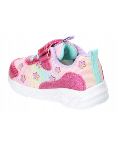 AmericanClub🌟hviezdna krása na každom kroku – cyklámenové tenisky s dúhovým leskom a svietiacou podrážkou ✨