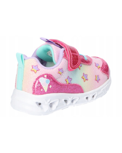 AmericanClub🌟hviezdna krása na každom kroku – cyklámenové tenisky s dúhovým leskom a svietiacou podrážkou ✨