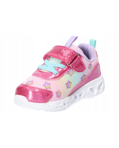 AmericanClub🌟hviezdna krása na každom kroku – cyklámenové tenisky s dúhovým leskom a svietiacou podrážkou ✨