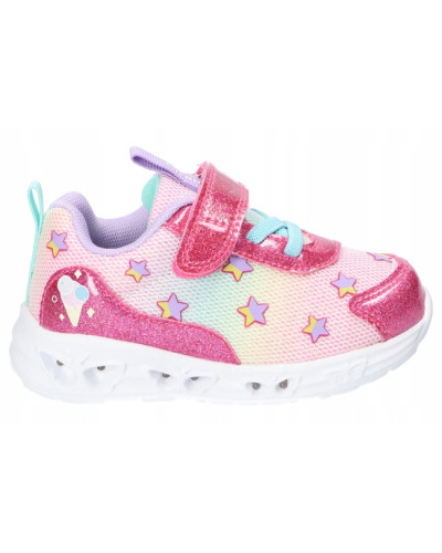 AmericanClub🌟hviezdna krása na každom kroku – cyklámenové tenisky s dúhovým leskom a svietiacou podrážkou ✨