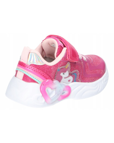 AmericanClub🌈✨kroky na obláčiku rozprávky – cyklámenové tenisky s dúhovým jednorožcom a svietiacou podrážkou! ✨🦄