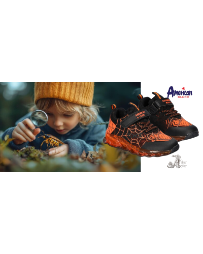 AmericanClub🕸️oranžová sila v sieti noci – tenisky, čo rozžiaria tvoj krok! 🔥🖤