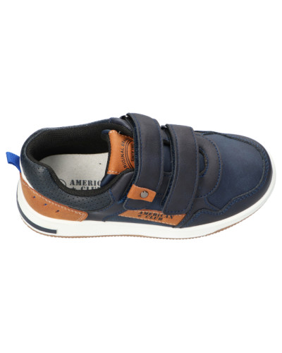 AmericanClub🌊tmavomodrá hĺbka oceánu s hrejivým dotykom jantáru – tenisky pre malých objaviteľov! 🏆