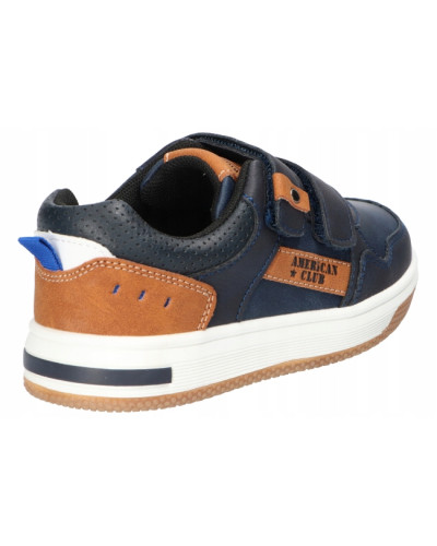 AmericanClub🌊tmavomodrá hĺbka oceánu s hrejivým dotykom jantáru – tenisky pre malých objaviteľov! 🏆