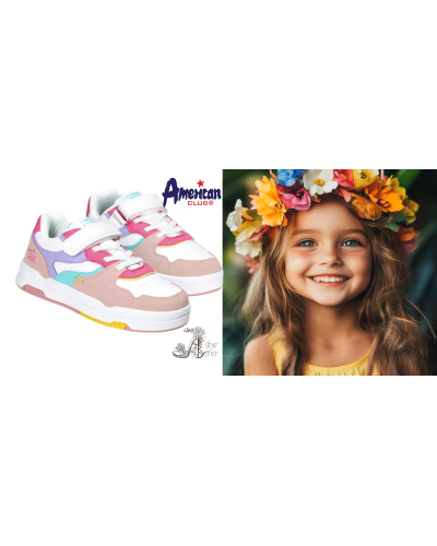 AmericanClub🌸tanec jarných farieb na dievčenských teniskách – rozkvitnutá elegancia s úsmevom😊
