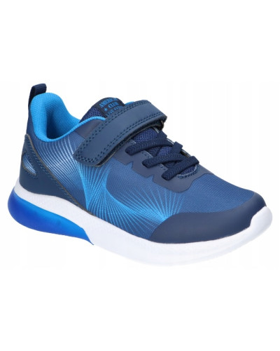 AmericanClub🌊chlapčenské tenisky – modrá hĺbka oceánu pretkaná tyrkysovým leskom, ľahký krok ⚡ svietiaca podrážka ✨ suchý zips