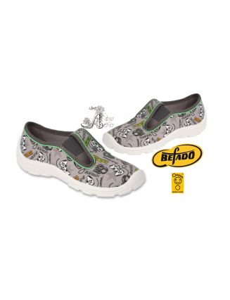 BEFADO🎮🐬hravé chlapčenské prezuvky v sivej farbe s motívom hracích konzol - buď hravý ako delfín🎮🐬