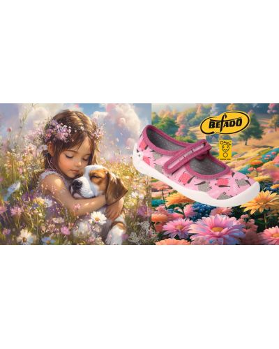 BEFADO-sen o lúke plnej kvetov–ľahký krok, suchý zips a precízne šitie, ktoré sa prispôsobí každej malej princeznej🌸🐾