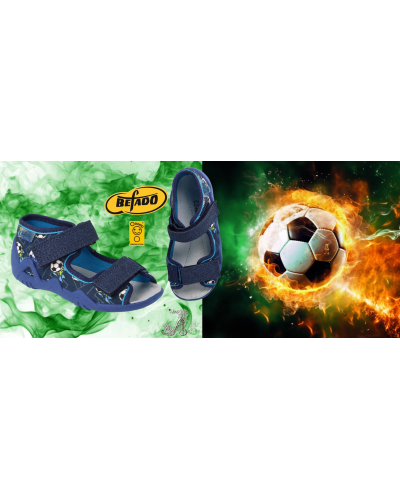 BEFADO - rýchlosť na nohách: chlapčenské prezuvky s futbalovou loptou v plameňoch – rýchly krok do brány! ⚽🔥