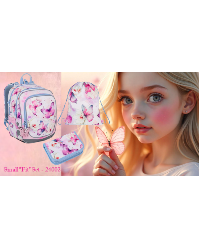 TOPGAL - Small"Fit"Set 24002 - 🌺jemnosť motýlích krídel na tvojich pleciach – dievčenský školský set🦋