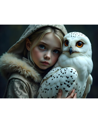 Školský batoh s motívom múdrej sovičky a hviezdnej oblohy, ideálny pre dievčatá, ktoré chcú mať svoj svet ukrytý za zipsom