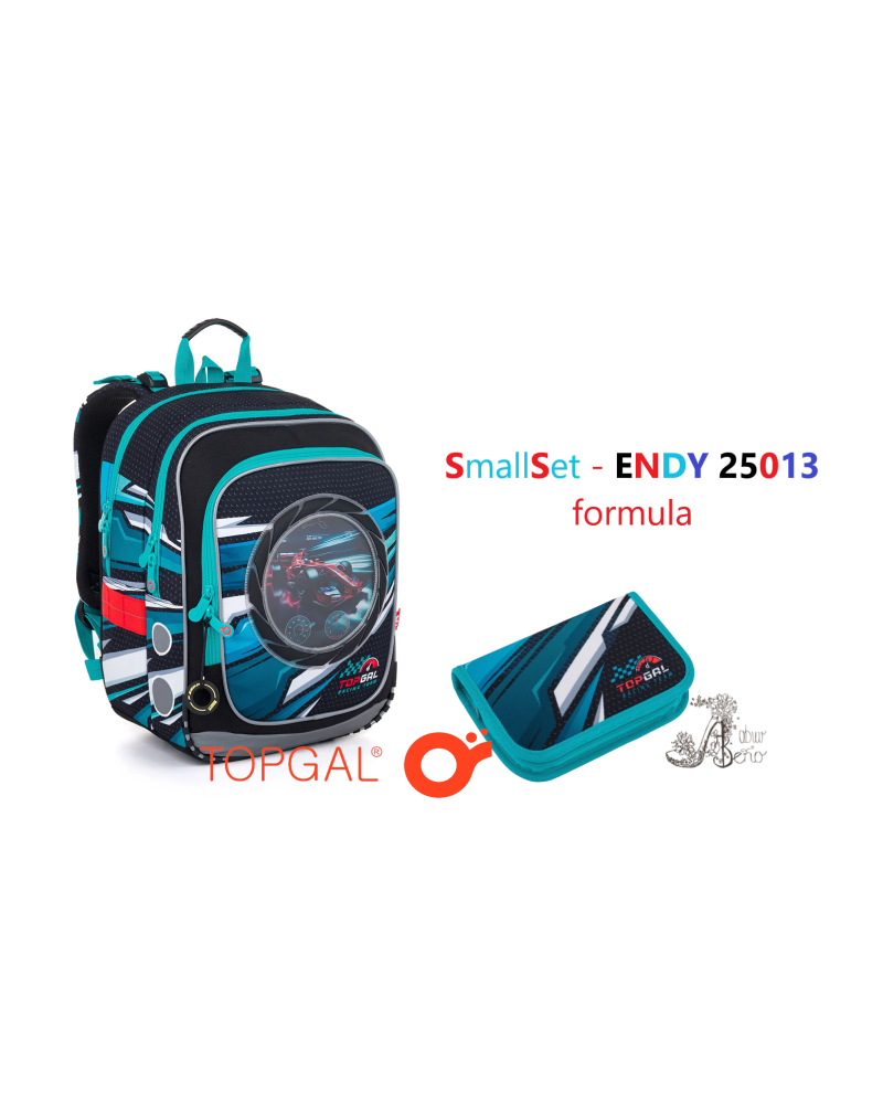 TOPGAL-SmallSet🏎️ENDY 25013🏎️chlapčenský školský set–pretekársky špeciál pre šampiónov rýchlej jazdy, lenochod za volantom auta