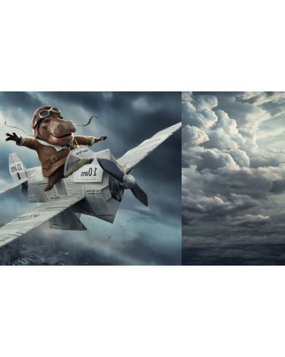 TOPGAL - SmallSet-ELLY24052 - tvoj svet ukrytý za zipsom - chlapčenský školský set s motívom stíhačiek