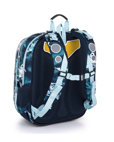 TOPGAL - SmallSet-ELLY24052 - tvoj svet ukrytý za zipsom - chlapčenský školský set s motívom stíhačiek