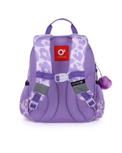 TOPGAL🐱🦋💜fialový škôlkarsky batôžtek s roztomilým mačiatkom, motýlikom a brmbolcom – kúzelný svet pre malé princezné🐱🦋💜