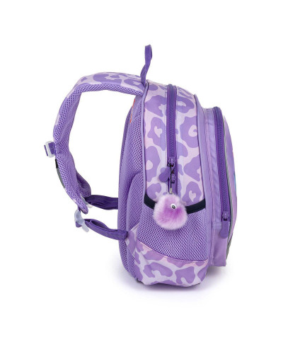 TOPGAL🐱🦋💜fialový škôlkarsky batôžtek s roztomilým mačiatkom, motýlikom a brmbolcom – kúzelný svet pre malé princezné🐱🦋💜