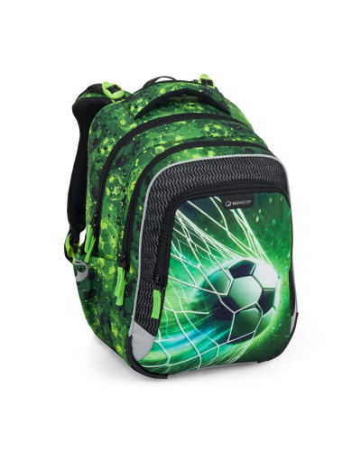 Bagmaster - zeleň futbalu na chrbte žiari ako štadión snov – taška, čo skáče s cieľom vedomostí🐸⚽