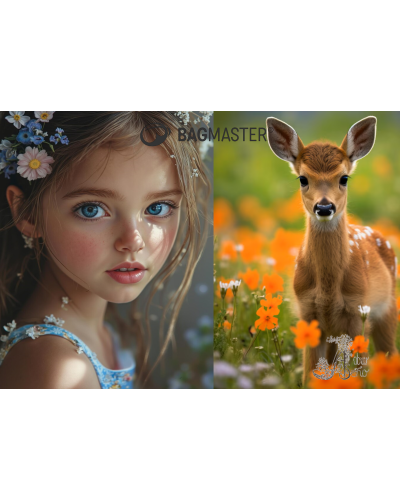 Bagmaster - set LUMI 23 A - srnka - školský set pre dievčatá - elegancia a čaro prírody v každom kúsku