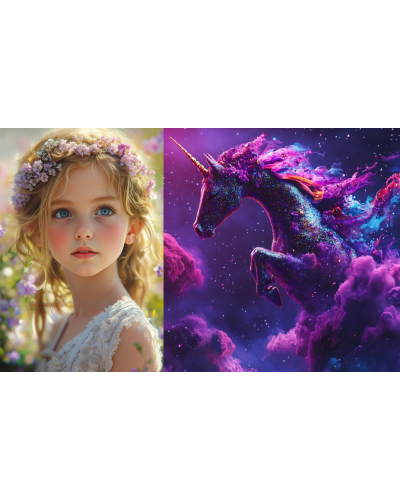 TOPGAL - COCO24006-školský batoh - žiariaca cesta múdrosti - jednorožec s ligotajúcou hviezdičkou