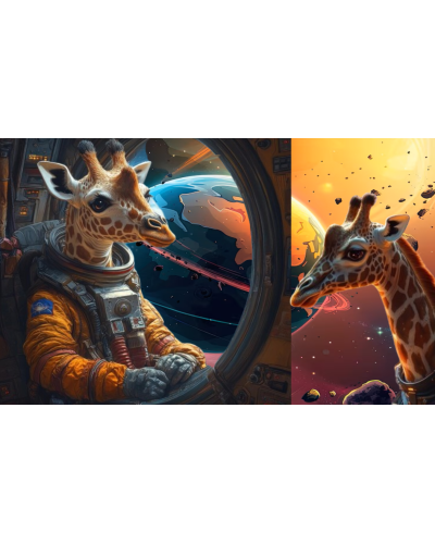 TOPGAL 🚀 ELLY 21015 🌌🦒 školský batoh - cesty ku vzdušným výšinám - pre malých astronómov s vesmírnou víziou
