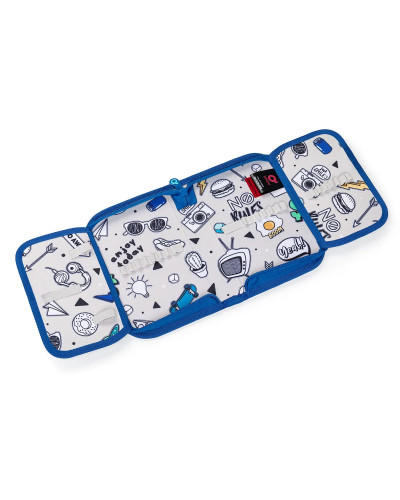 TOPGAL 🌟⚽✨ SmallSet - ENDY22016 🌟⚽✨ modrá futbalová eufória - chlapčenský školský set so štýlom a loptou nad hlavou