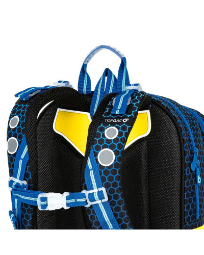 TOPGAL 🌟⚽✨ SmallSet - ENDY22016 🌟⚽✨ modrá futbalová eufória - chlapčenský školský set so štýlom a loptou nad hlavou