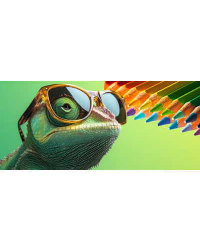 TOPGAL 🎨🦎 SmallSet - ENDY 22055 🎨🦎 chameloónova múdrosť - školský set pre chlapcov s farebným chameleónom v srdci učenia