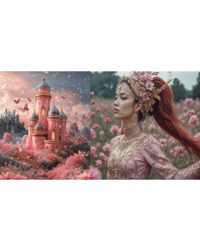 TOPGAL 🌸👑✨ ENDY 23005 🌸👑✨ kraľuj v škole s vlastnou rozprávkovou princeznou - školský batoh s vymeniteľnými obrázkami