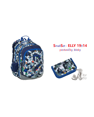 TOPGAL 🧩🌟 SmallSet - ELLY 19014 🧩🌟 školská sada pre chlapcov s postavičkami, blokmi a výbavou