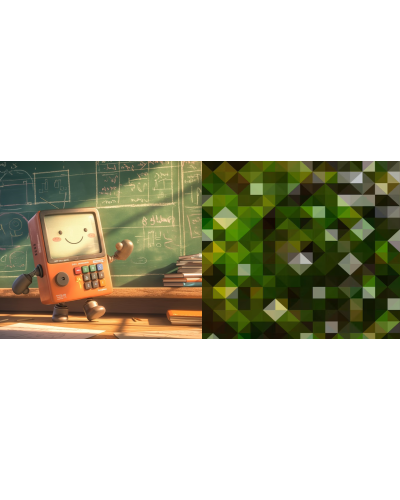 TOPGAL 🎒🏁 MIRA 20046 📘🧠 školský batoh - striedaj bloky za knihy - zelený pixel do školy s nami