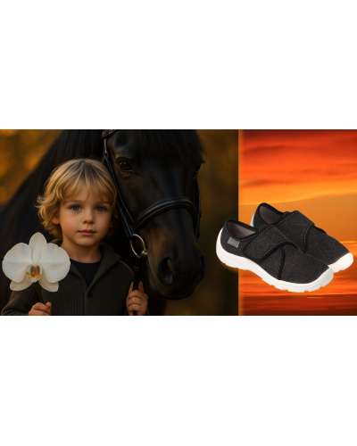 BEFADO 🖤🐎čierne krôčiky elegancie – papučky, čo vedú malého rytiera k bráne poznania a štýlu 🖤🐎